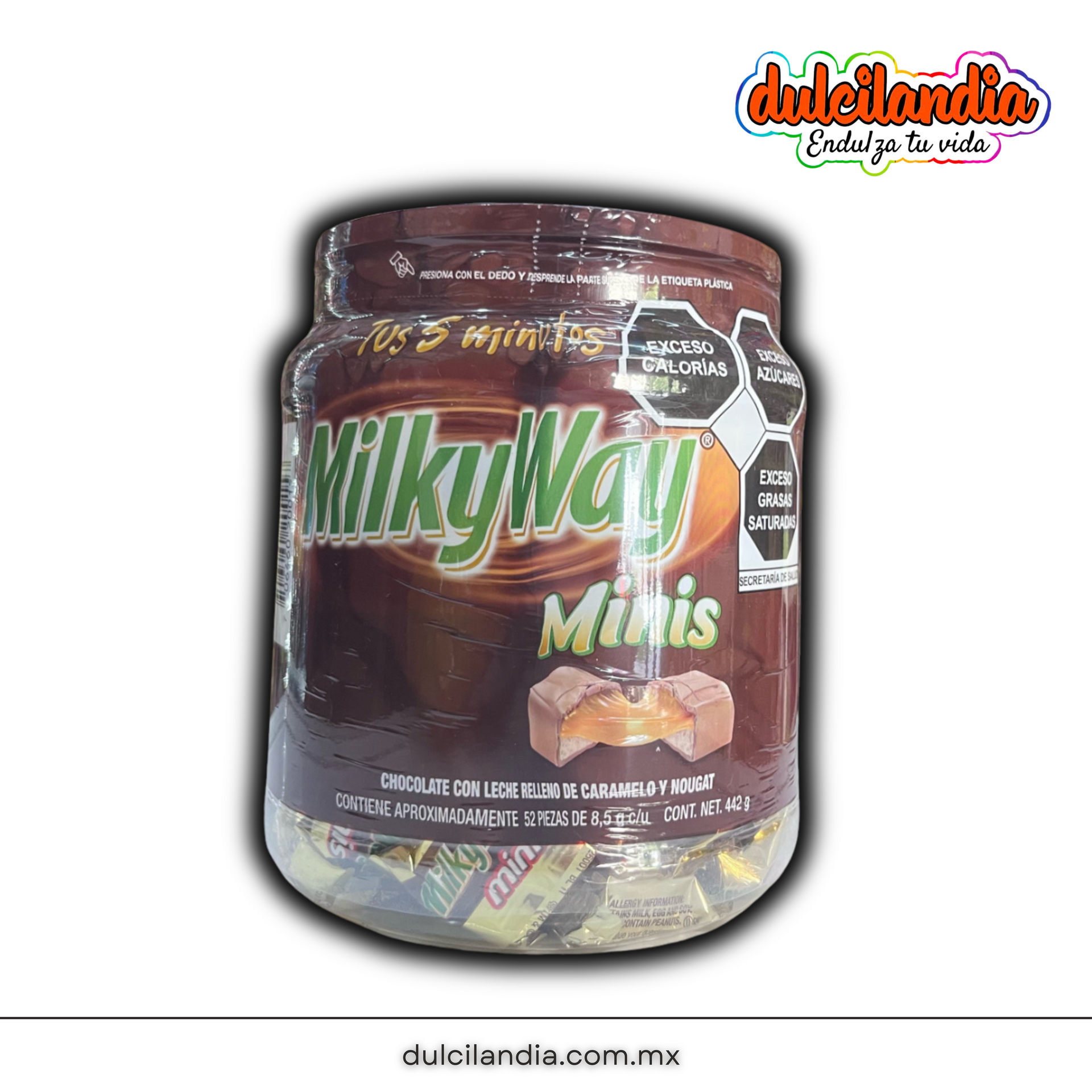 Chocolates Milky Way Minis MARS Vitrolero c/52