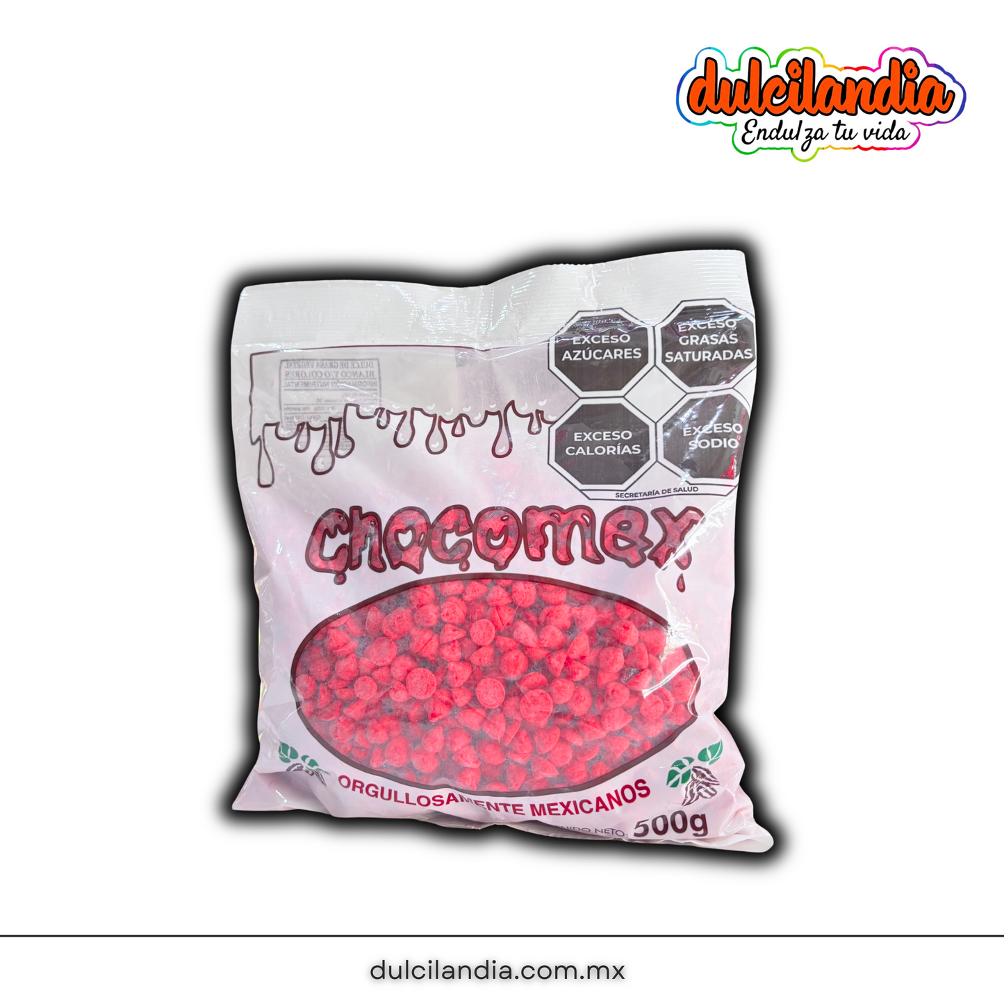 Chispas de Chocolate Rojo CHOCOMEX Bolsa 500g