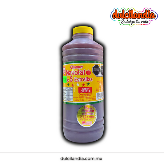 Chamoy con Ciruelas Enteras NAVOLATO Botella 1.1Kg