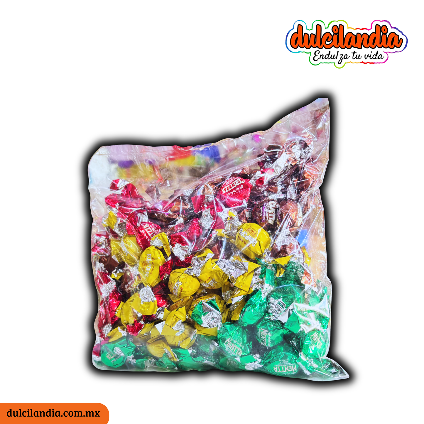 Chocolates Rellenos Surtido (Ceretzza, Rompoppe, Cajetta y Mentta) DE LA ROSA Bolsa c/100