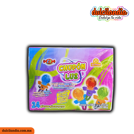 Caramelos Chupón Luz con Juguete DELICIAS Caja c/24