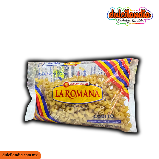 Pasta para Sopa Coditos LA ROMANA Bolsa 200g