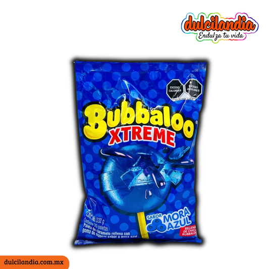 Paletas Bubbaloo Xtreme Mora Azul 16.6g MONDELĒZ Bolsa c/20