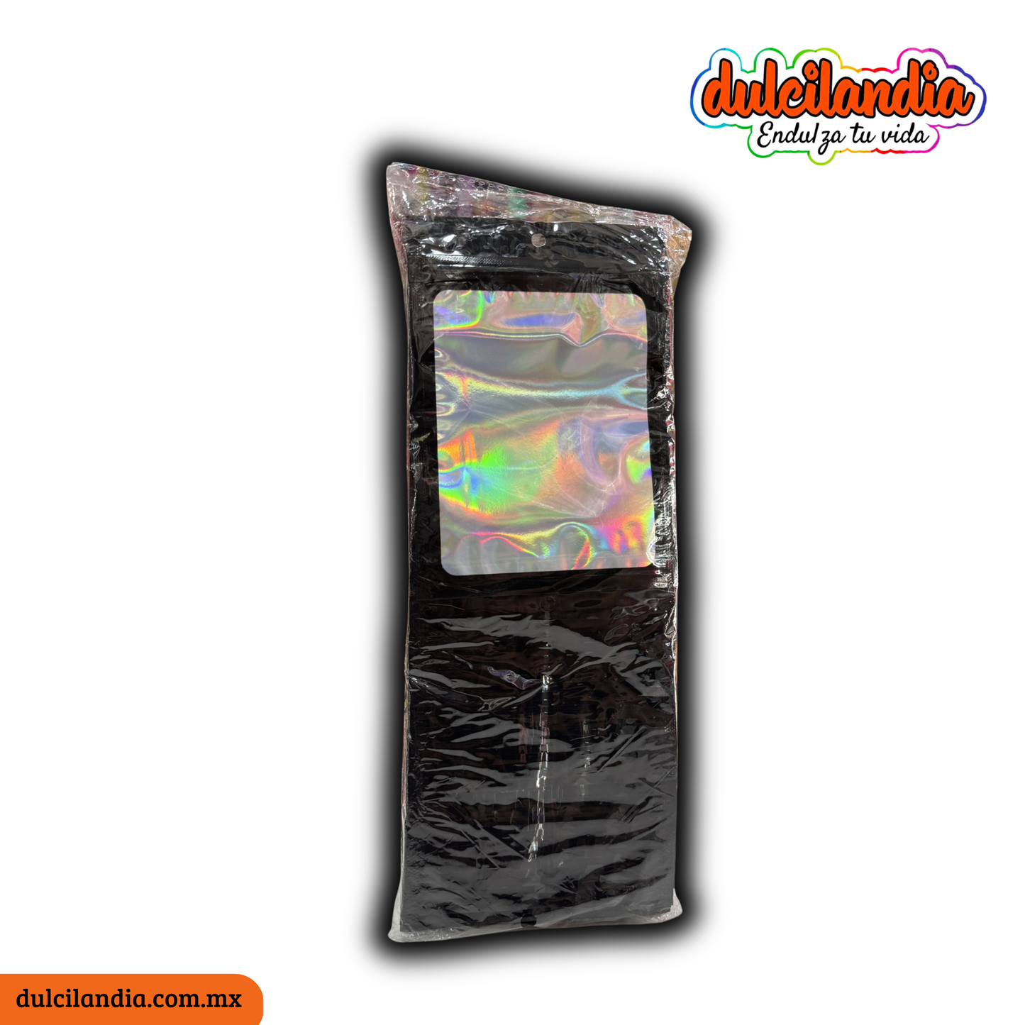 Bolsas Holográficas Negras Resellables 10x15cm ARANDAS Empaque c/100