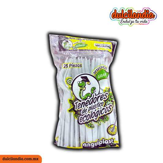 Tenedores Grandes Desechables ANGUIPLAST Bolsa c/25