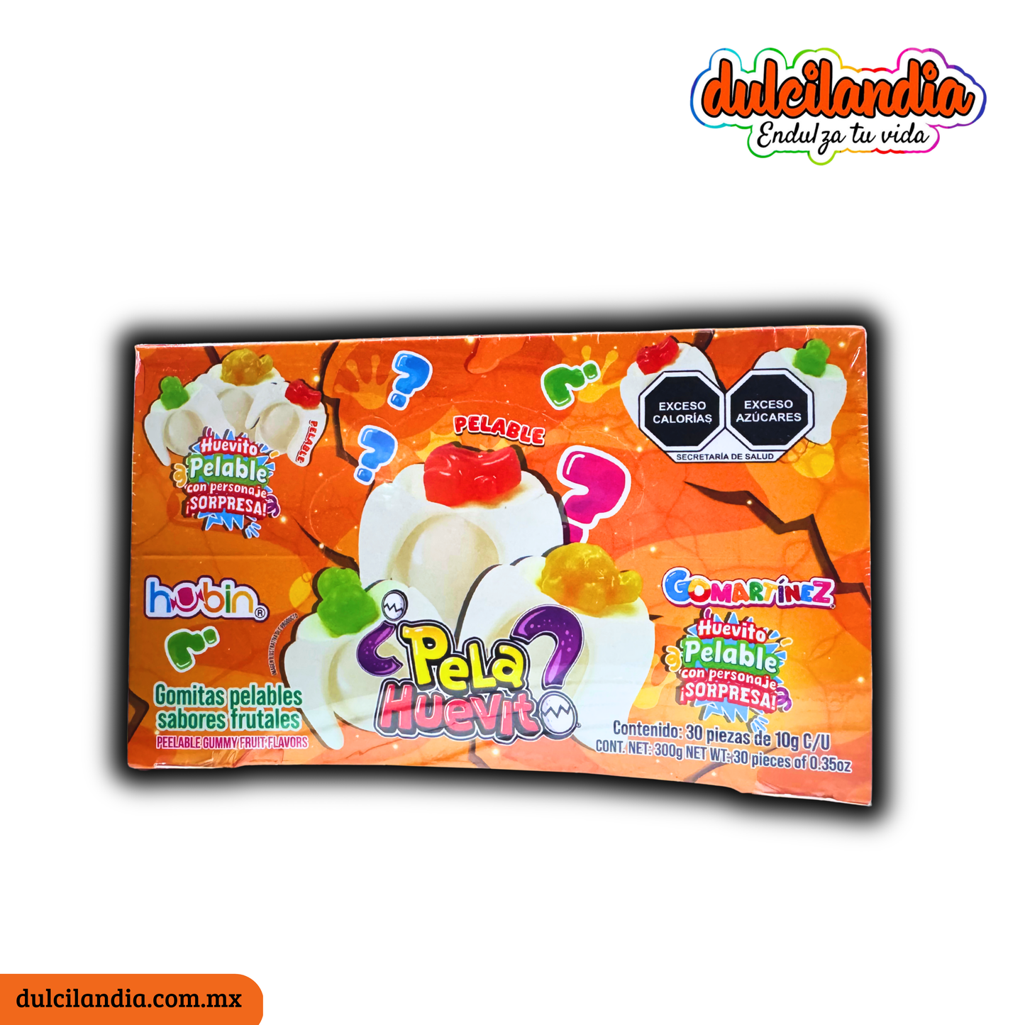 Gomitas Pelables Pela Huevito 10g HUBIN Exhibidor c/24