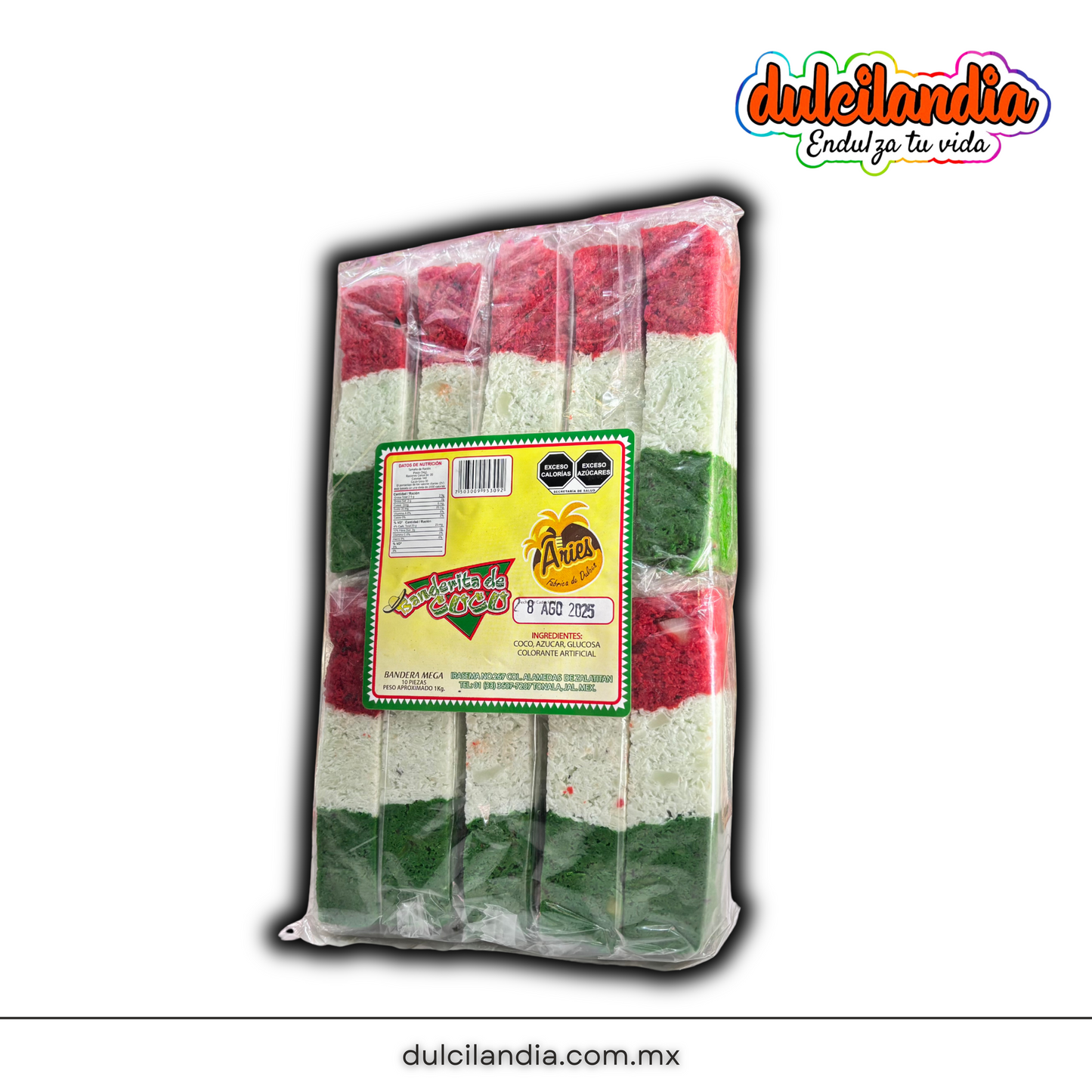 Banderas de Coco Mega 100g ARIES Bolsa c/10
