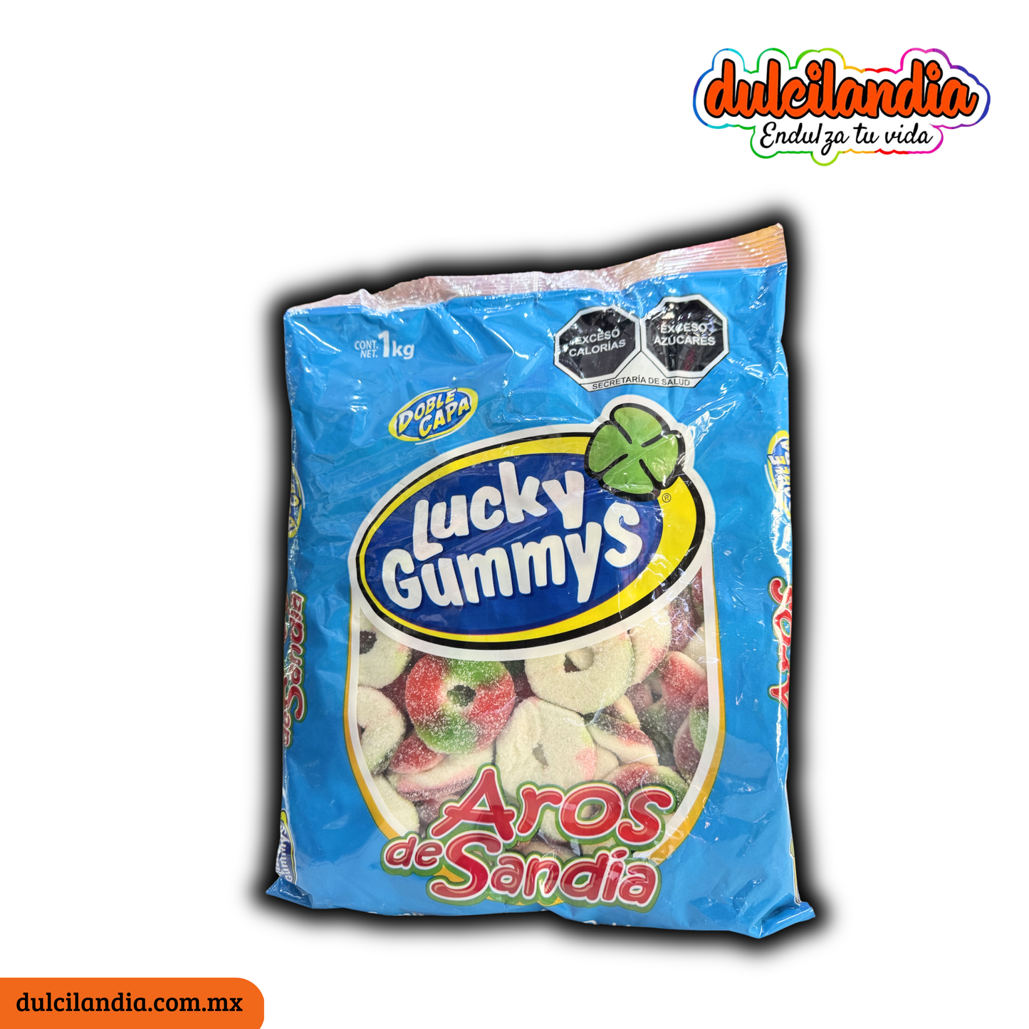 Gomitas Aros de Sandía LUCKY GUMMYS Bolsa 1Kg