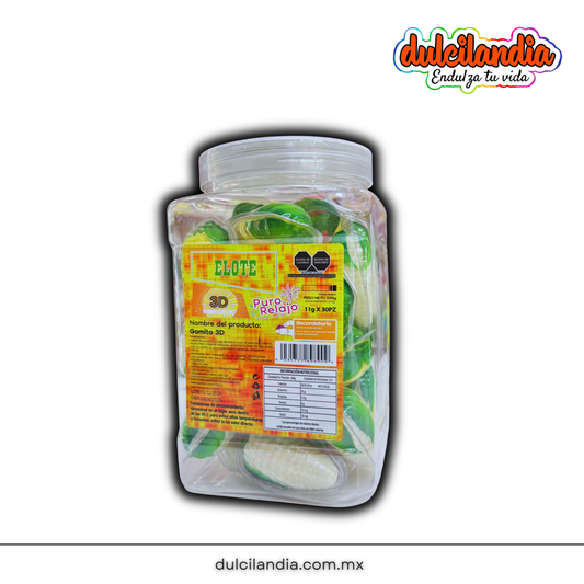 Gomitas Elote 3D 11g PURO RELAJO Vitrolero c/30