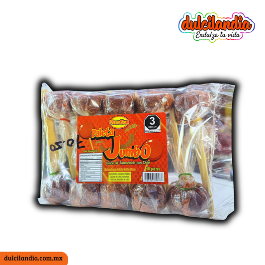 Paletas Jumbo Tamarindo 62g PICORITOS Bolsa c/10