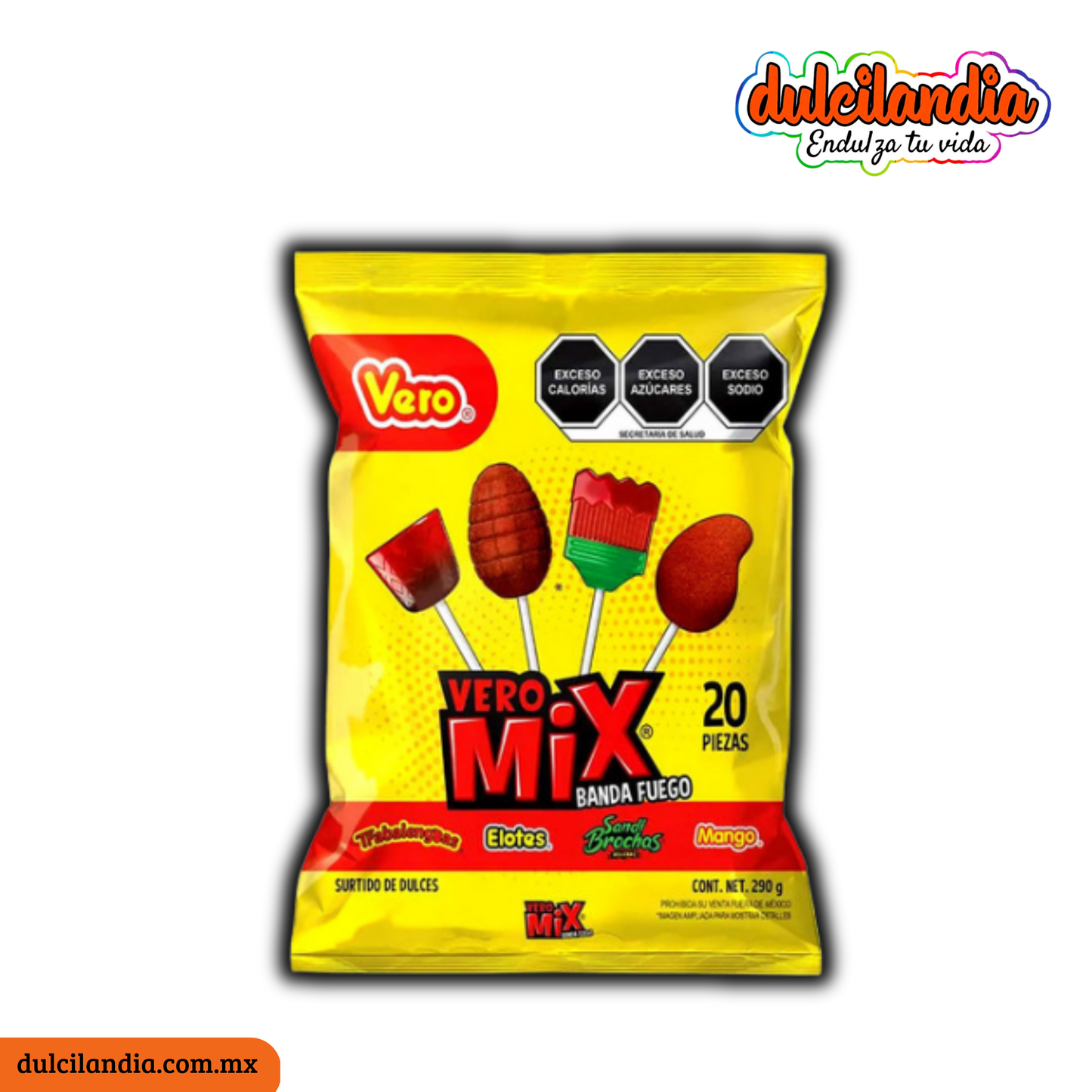 Paletas Vero Mix Banda Fuego Surtidas VERO Bolsa c/20
