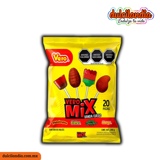 Paletas Vero Mix Banda Fuego Surtidas VERO Bolsa c/20