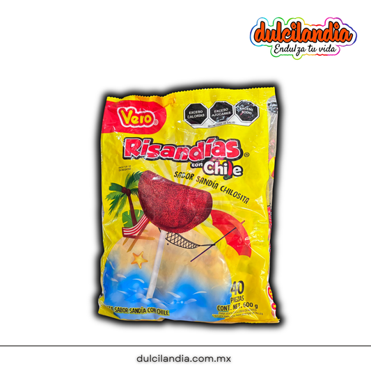 Paletas Risandías con Chile 15g VERO Bolsa c/40