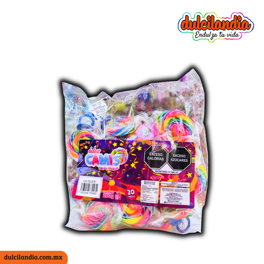 Caramelos Chupón Trenzado Iris 13g DULCES CAMIS Bolsa c/20