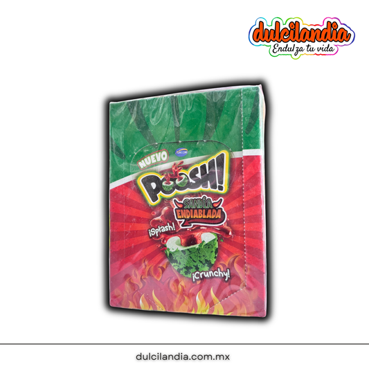 Chicles Poosh! Sandía Endiablada Rellenos ARCOR Caja c/40