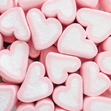 Bombones Malvaviscos Corazón Vainilla y Fresa DE LA ROSA Bolsa 400g