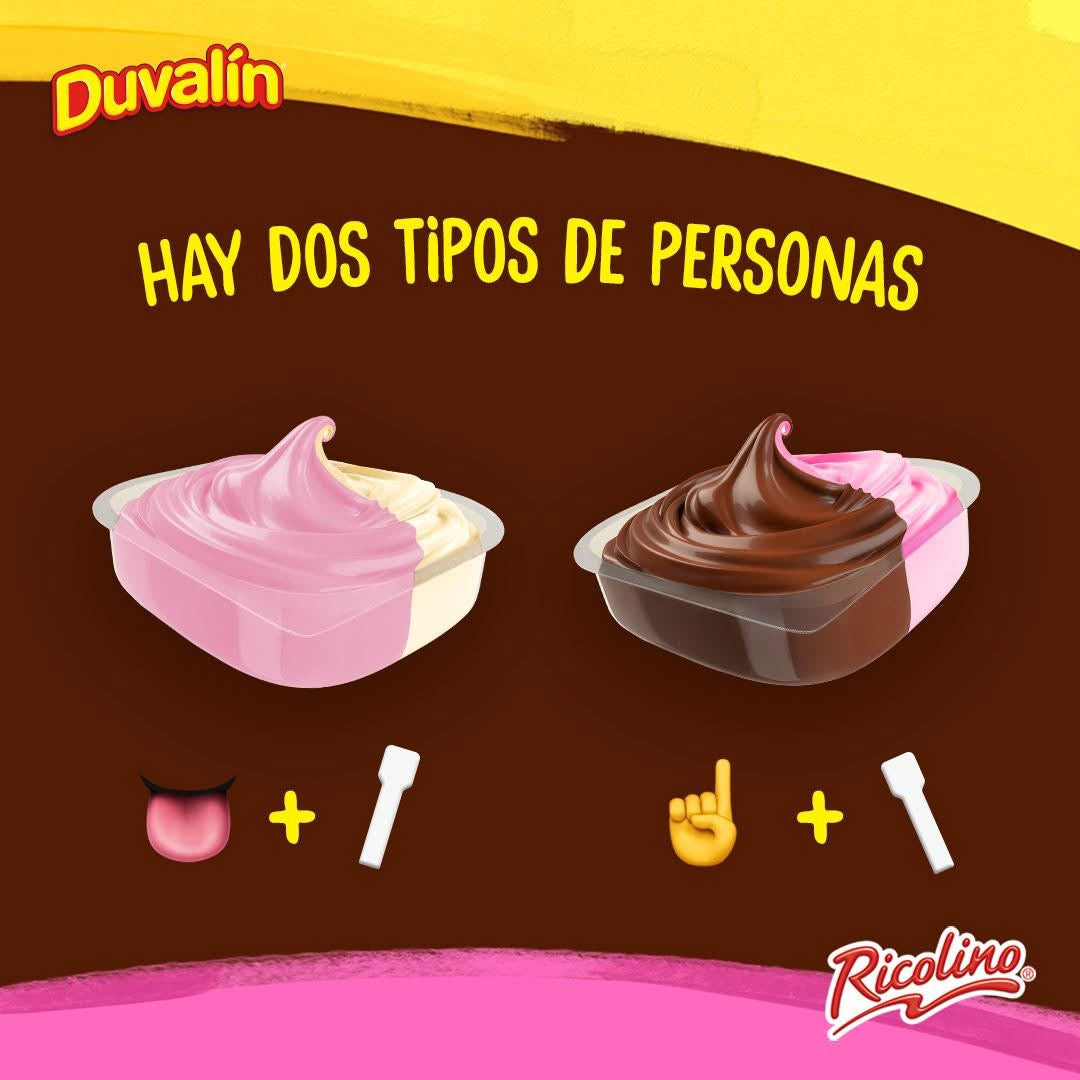 1 Promo 2x1 Duvalín Bisabor Fresa-Vainilla RICOLINO Caja c/18