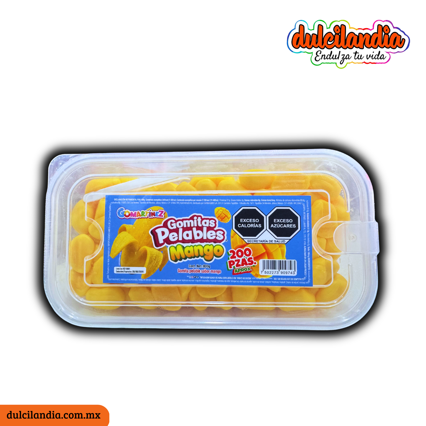 Gomitas Pelables Mango GOMARTINEZ HUBIN Exhibidor c/200