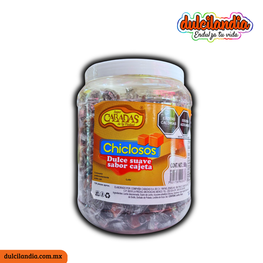 Caramelos Chiclosos Cajeta 4.5g CABADAS Vitrolero c/130
