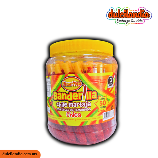 Tarugos / Banderillas de Tamarindo Enchilado PICORITOS Vitrolero c/50