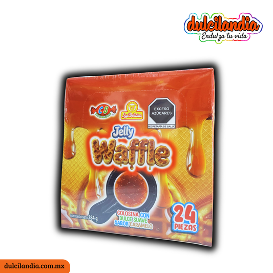 Jelly Waffle Caramelo 16g LAS DELICIAS Caja c/24