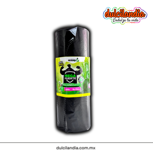 Bolsas Negras para Basura JUMBO 90x120cm ANGUIPLAST Rollo c/10