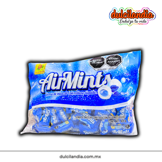 Chicles Rellenos AirMints Menta Surtidos DE LA ROSA Bolsa c/70