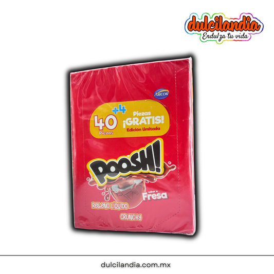 Chicles Poosh! Fresa Rellenos ARCOR Caja c/40