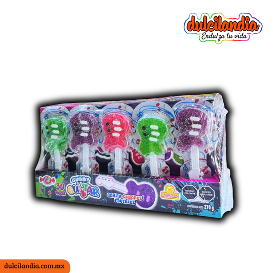 Gomitas Gummy Guitar 9g LAS DELICIAS Exhibidor c/30