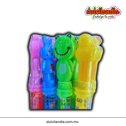 Burbujas con Juguete Animales Surtidos 50ml TINAJITA Exhibidor c/12