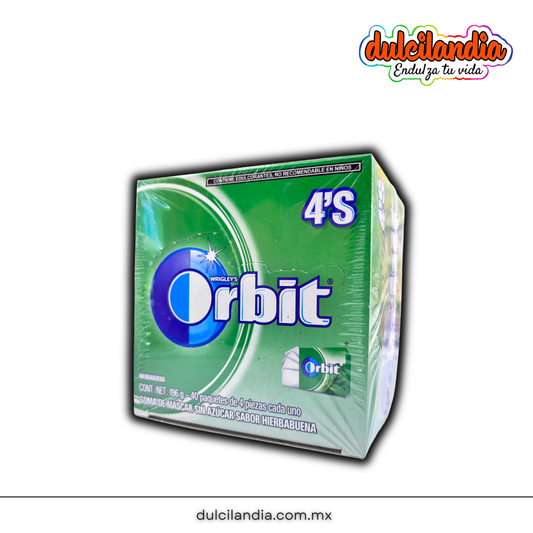 Chicles Orbit 4’s Yerbabuena MARS Caja c/40