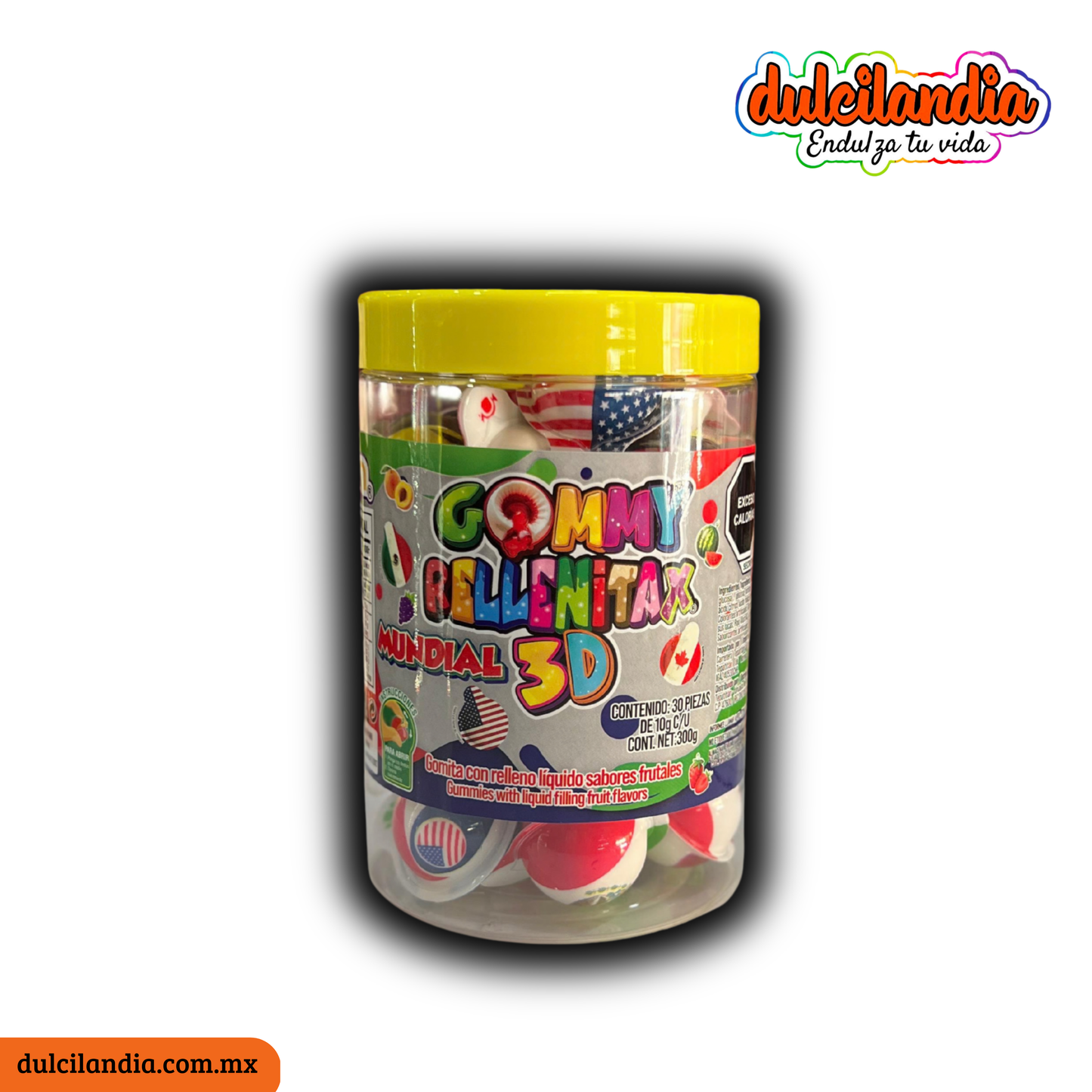 Gommy Rellenitax 3D Mundial 10g HUBIN Vitrolero c/30 – Dulcilandia Dulcería