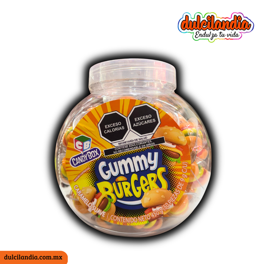 Gomitas Gummy Burger 9g CANDY BOX Vitrolero c/50