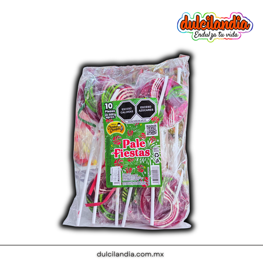 Paletas Pale Fiestas 25g CHUPA CHUPA Bolsa c/10