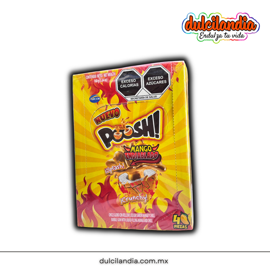Chicles Poosh! Mango Endiablado Rellenos ARCOR Caja c/40