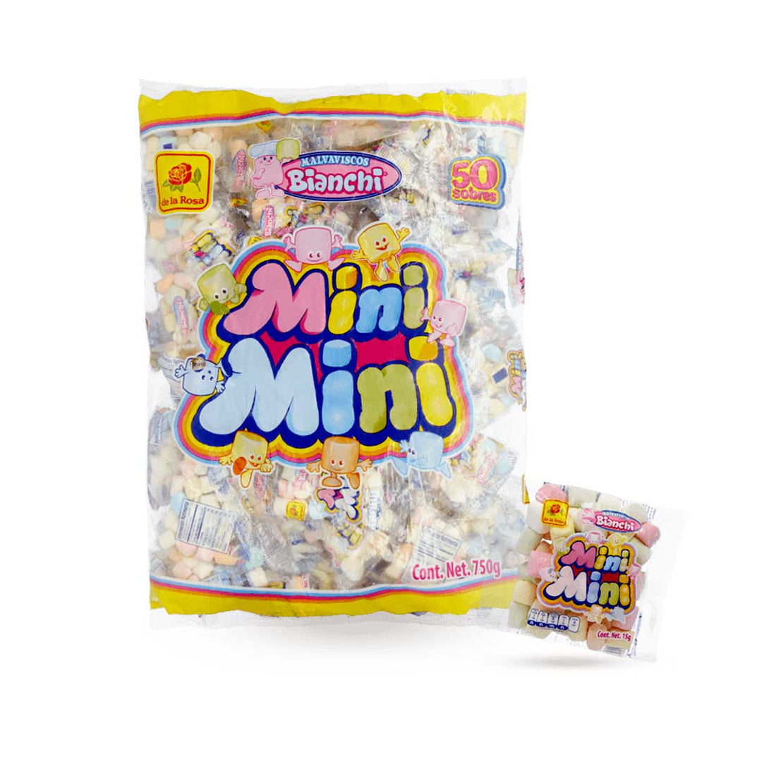Bombones Malvaviscos Mini Mini 15g DE LA ROSA Bolsa c/50