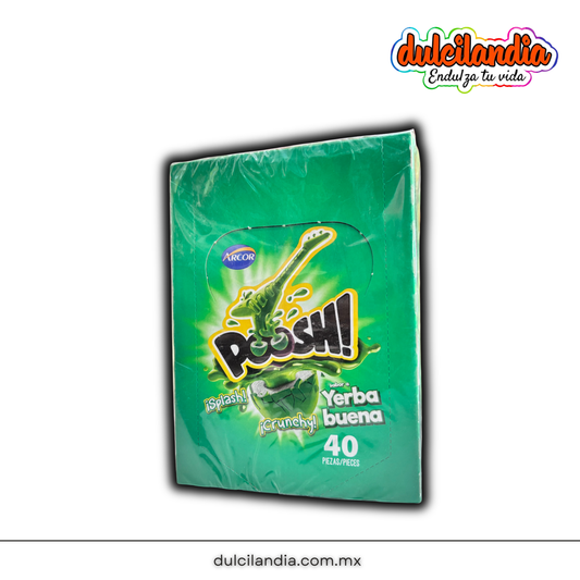 Chicles Poosh! Yerbabuena Rellenos ARCOR Caja c/40