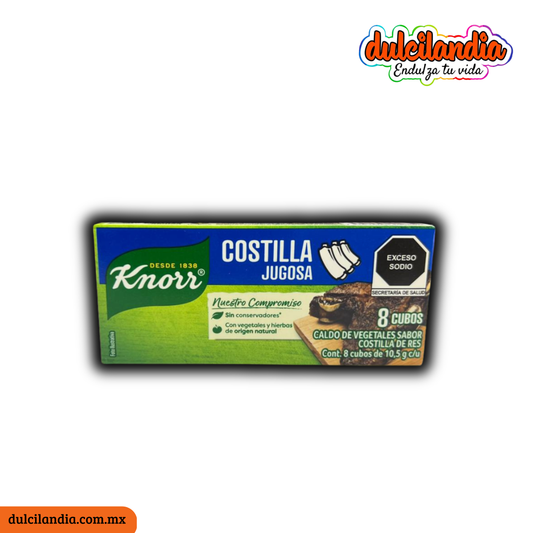 Sazonador Costilla Jugosa Cubos 10.5g KNORR Caja c/8