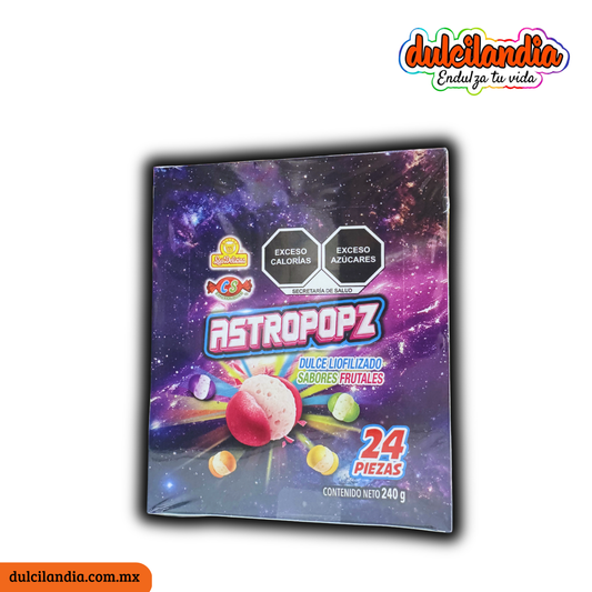 Astropopz Dulce Liofilizado Sobres 10g LAS DELICIAS Exhibidor c/24
