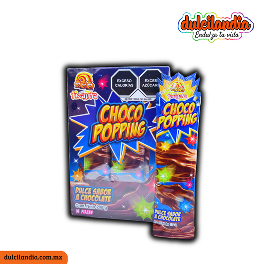 Dulce Tronador Choco Popping 13g TINAJITA Caja c/16