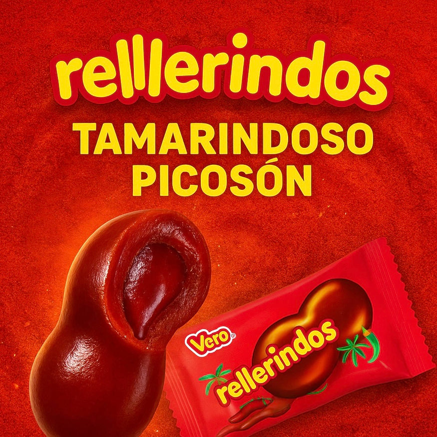 Caramelos Rellerindos Tamarindo 11g VERO Bolsa c/65 – Dulcilandia Dulcería