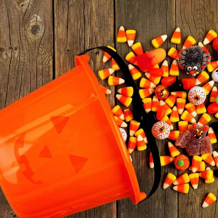 Cubetas Calabazas de Plástico Dulceros Grandes HALLOWEEN