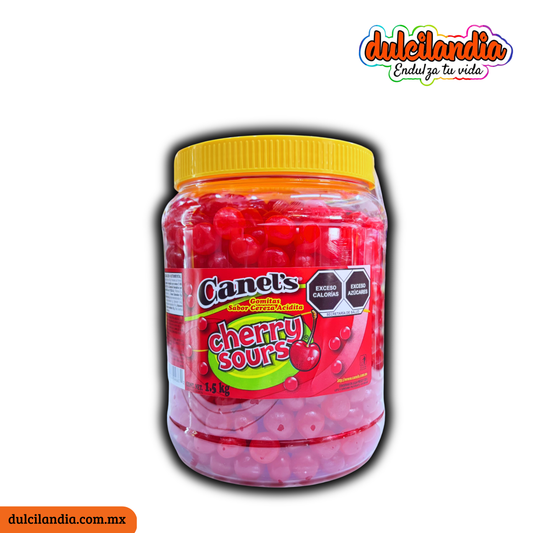 Gomitas Cherry Sours Cereza Acidita CANEL’S Vitrolero 1.5Kg