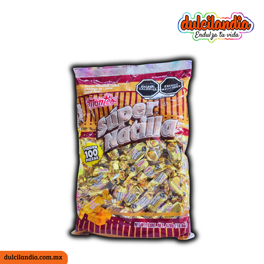 Caramelos Súper Natilla 4.7g MONTES Bolsa c/100
