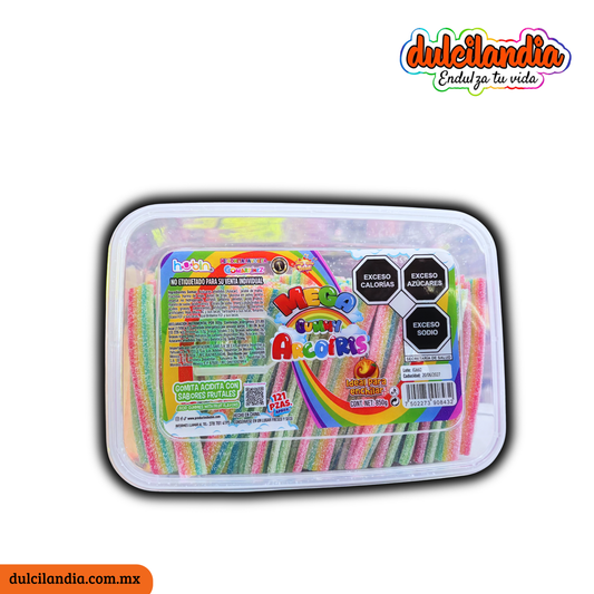Gomitas Mega Gummy Arcoiris HUBIN Exhibidor c/121