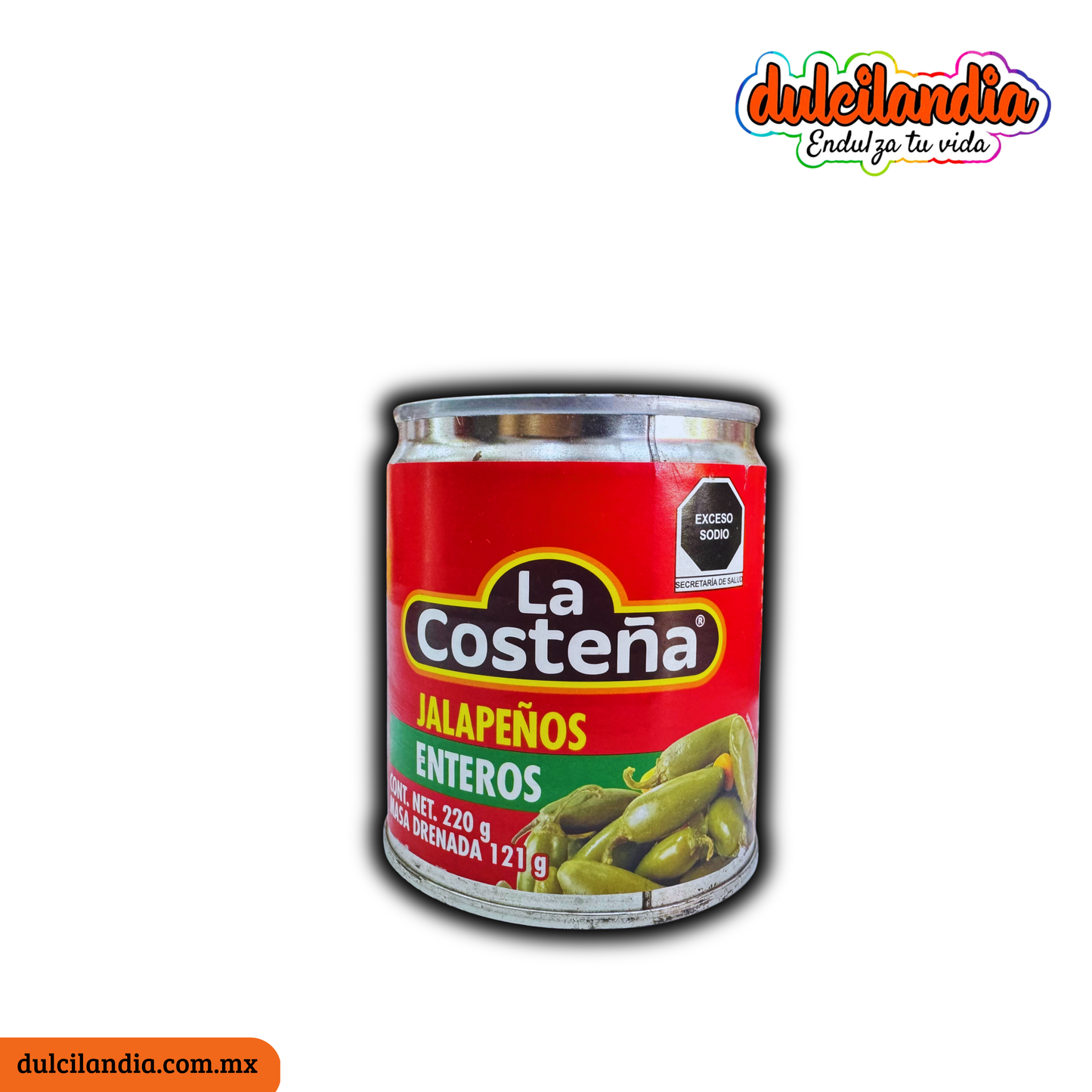 Chiles Jalapeños Enteros LA COSTEÑA Lata 220g