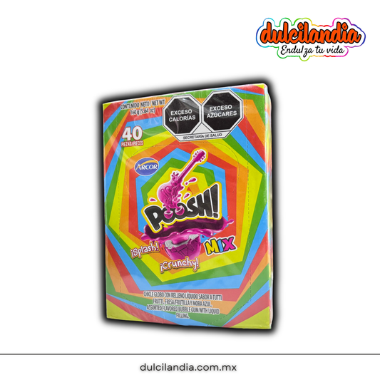 Chicles Poosh! MIX Surtidos Rellenos ARCOR Caja c/40