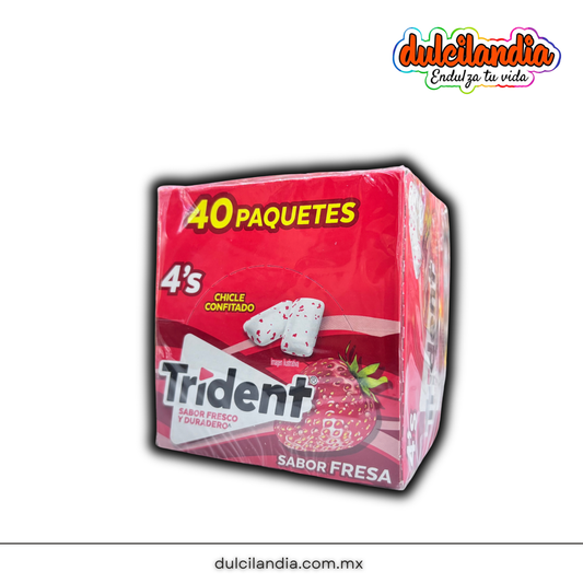 Chicles Trident 4’s Fresa MONDELĒZ Caja c/40