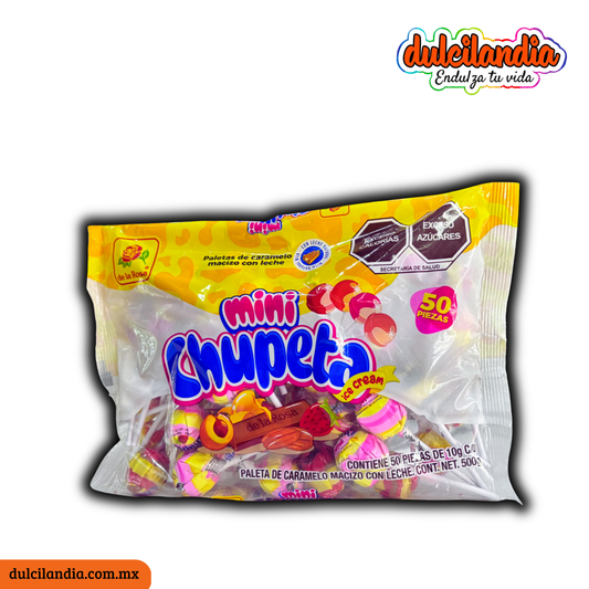 Paletas Mini Chupeta 10g DE LA ROSA Bolsa c/50