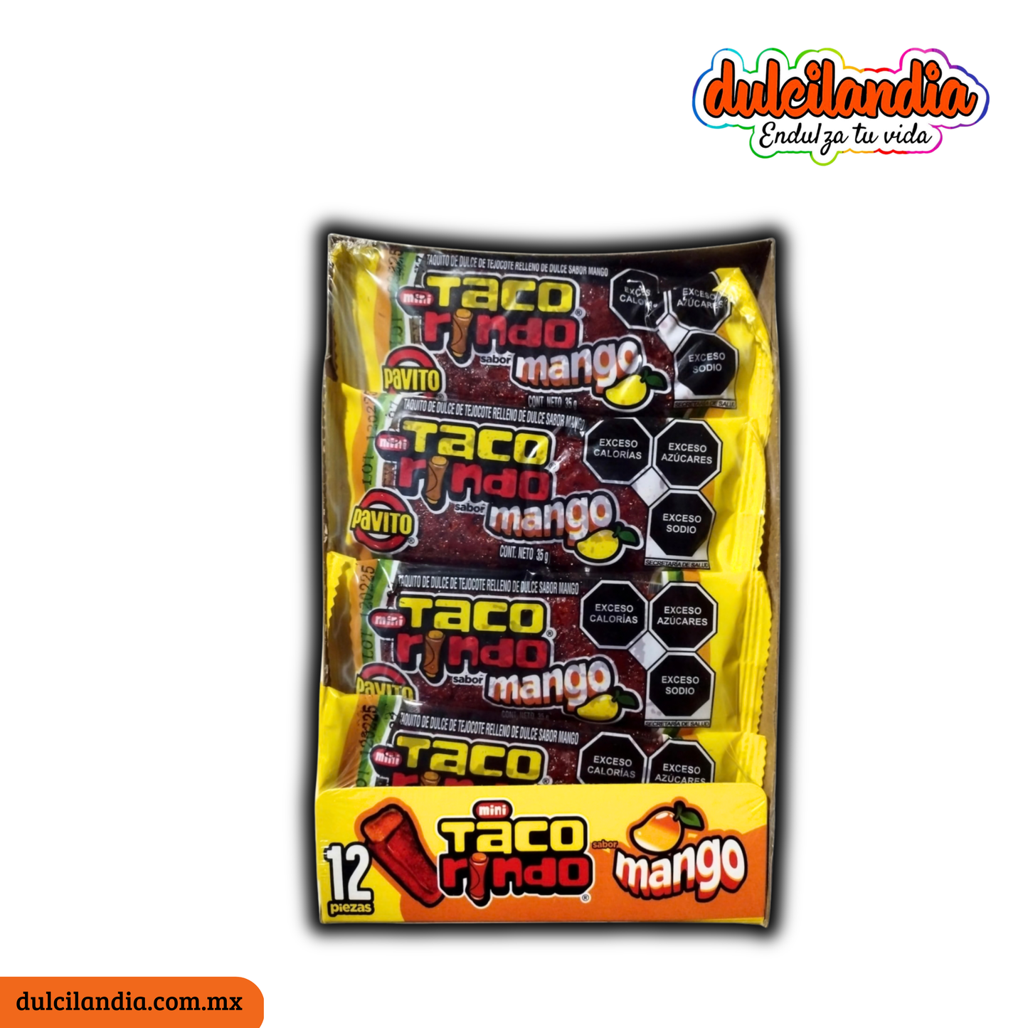Mini Tacorindo Relleno Mango 35g PAVITO Caja c/12